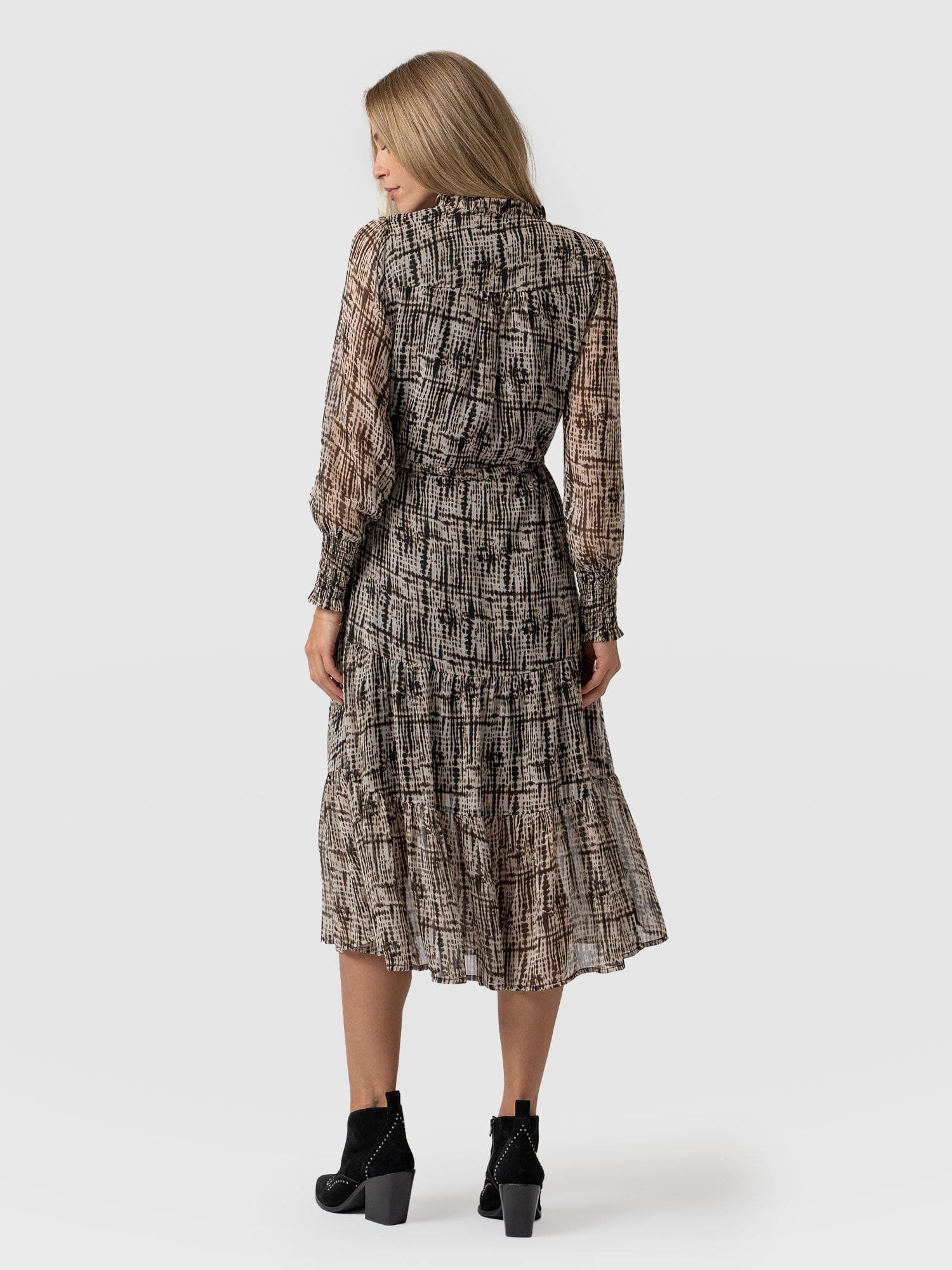 Olivia Zip Up Dress - Animal Tie Dye